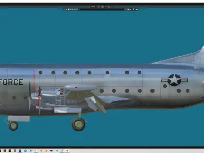 C-124 cargo Free 3D model