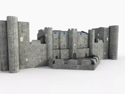 Upnor Castle Low-poly 3D model
