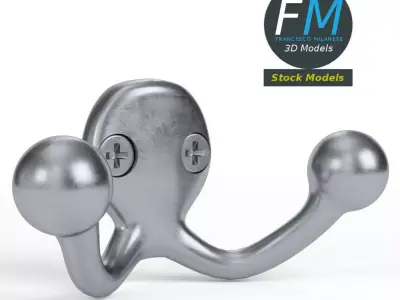 Coat hook 3 3D model