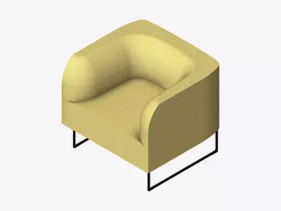 Furniture - Chair - Contemporary - Line - Type 1 Low-poly 3D model