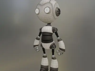 Robot 3d Low Poly 3D model
