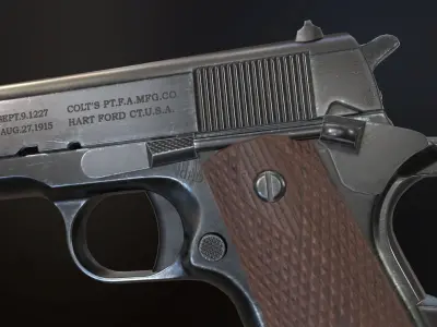 Colt 1911 Low-poly 3D model