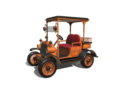 Golf Cart Low-poly 3D model get