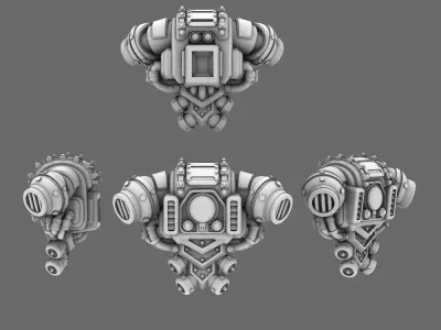 Space Knights V4  Savage Backpack 3D print model