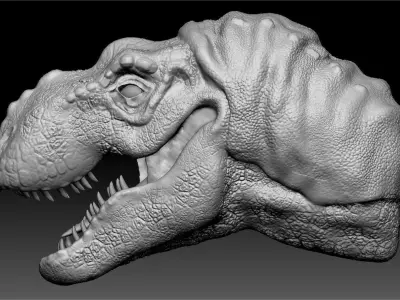 DINOSAUR HEAD MODEL 3D model