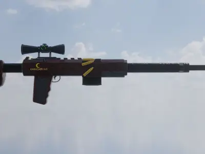 sniper rifle 3D model 21