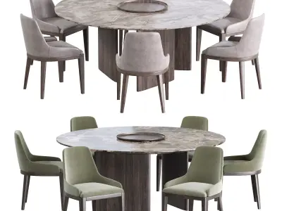 Cleo Chair and Dining table 3D model