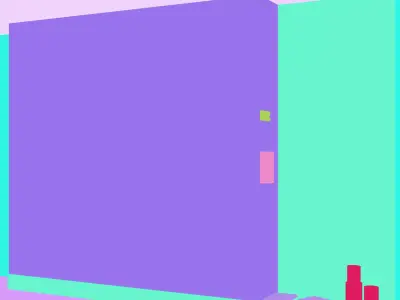 tv wall set 10 Free 3D model