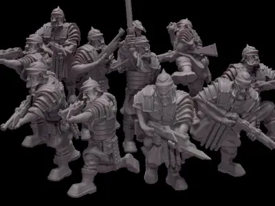 Invictus Regiment of Imperial Guarad Infantry Squad 3D print model