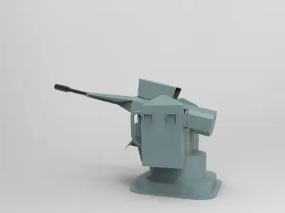 Naval gun type 15 3D model