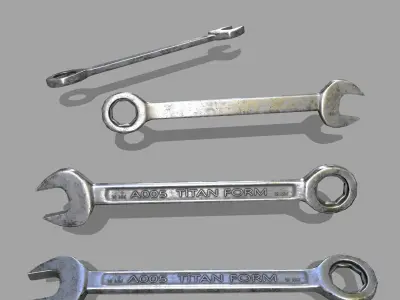 wrench Low-poly 3D model 14