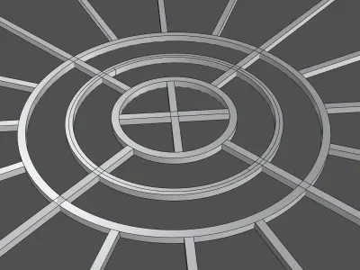 Gold Pattern Decorative Panel 5 Free 3D model