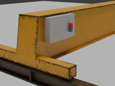 Industrial Crane 3D Model Low-poly 3D model