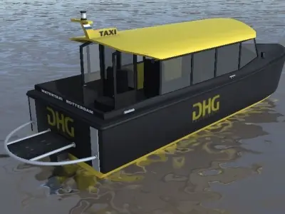 DHG Rotterdam watertaxi 3d low-poly model Low-poly 3D model
