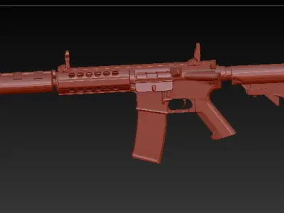 gun m4a1 Low-poly 3D model