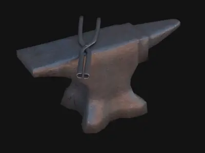 Anvil iron Low-poly 3D model