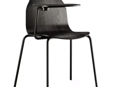 Sancal Boby Wood Chair with Writing Table 3D model
