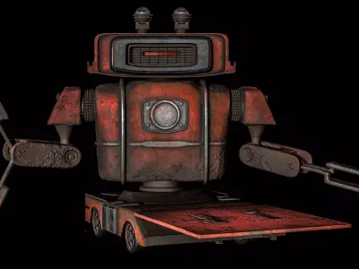 Industrial Loader Robot Low-poly 3D model