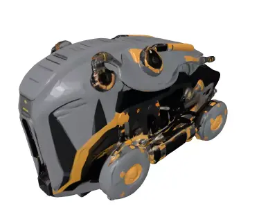 Futuristic Jetpack with Carbon Fiber Tanks 3D model