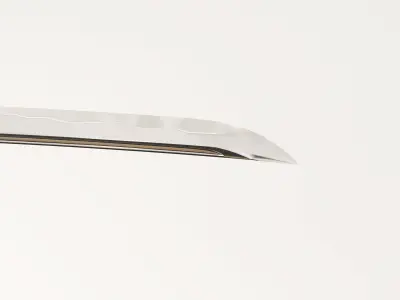 katana samurai sword 3D model 4