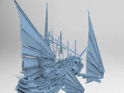 Great Khan defender ship 3D model