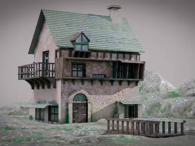 Old House Model Low-poly 3D model