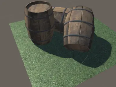 Wooden Barrel 3D model get
