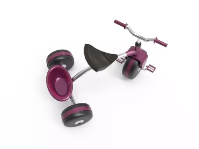 Kids Bicycle Low-poly 3D model purchase