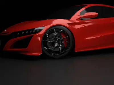 Acura nsx 2019 Red 3D model