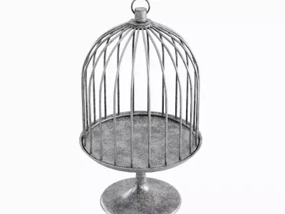 Metal Birdcage 01 Low-poly 3D model