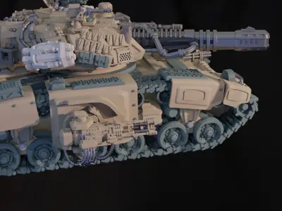 Pre- Supported Dominion Smoke Jaguar Frontline Battle Tank 3D print model