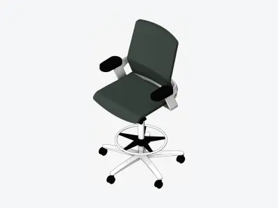 Chair - Office - Worksmart - Counter - Type 3 Low-poly 3D model