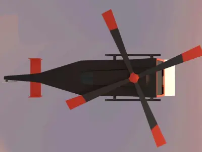 helicopter flying in sky Free low-poly 3D model purchase