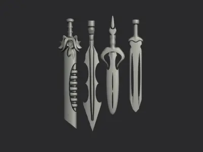 3D Models Sword full pack Low-poly 3D model