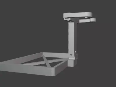3D Printable Rear Seat Car Tray - Modular Design with Cup Holder 3D print model