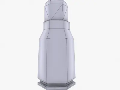 Pistol cartridge Low-poly 3D model