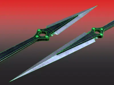 Persona 5 Joker Dagger Low-poly 3D model