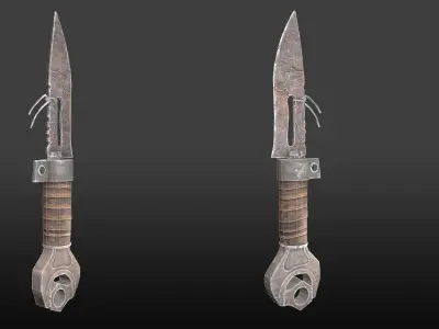 Knife pair of swords Free low-poly 3D model