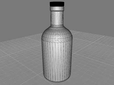 750mL Nordic Glass Vodka Bottle 3D model