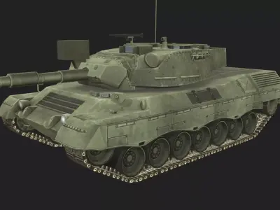 Tank Leopard Low-poly 3D model