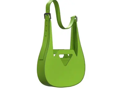 Yellowish green Leather Shoulder Bag 3D model