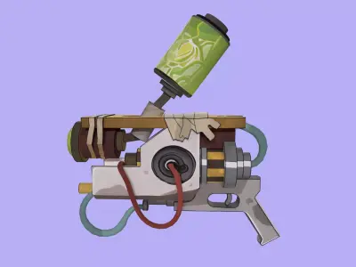Stylized Portal Gun Low Poly Game Ready Asset Low-poly 3D model