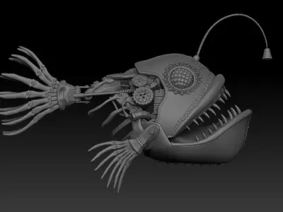 Steampunk  Fish 3D model purchase