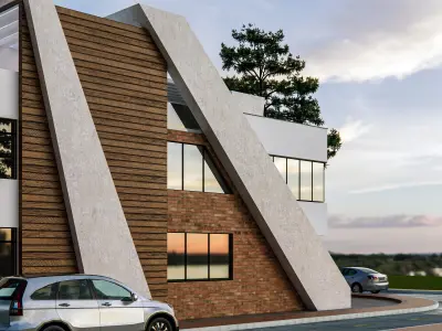 Modern Office Building 3D model purchase