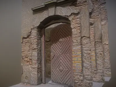set of old decaying doors and gates 3D Model Collection