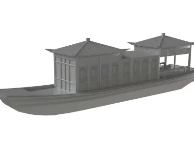 Wooden Boat 3D print model