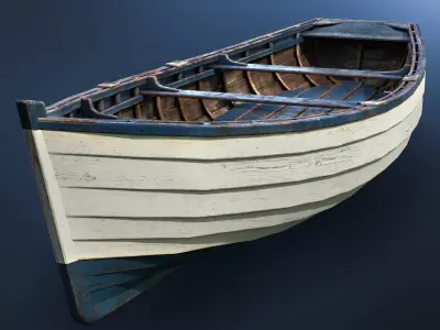 Boat wooden 3D model