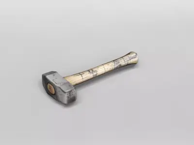 Realistic Vintage Sledgehammer 3D Model 3D model