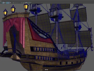 Black Pearl Low-poly 3D model