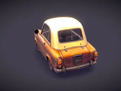 Pony cartoon car Free 3D model